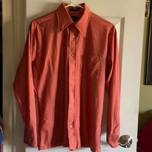 VINTAGE MENS 100% NYLON BUTTON UP SHIRT SIZE MED